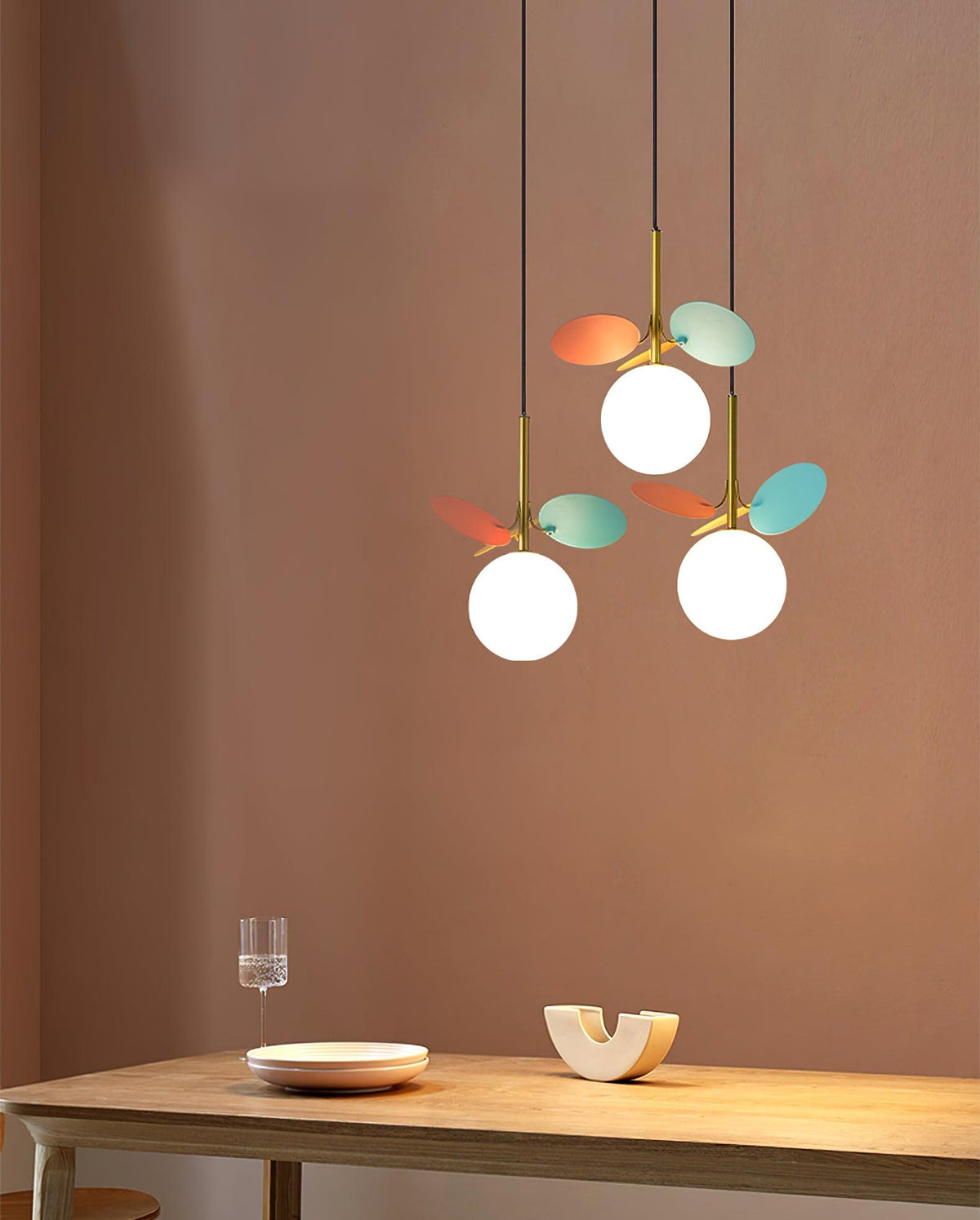 Soft Led Glow Crystal Glass Pendant Light
