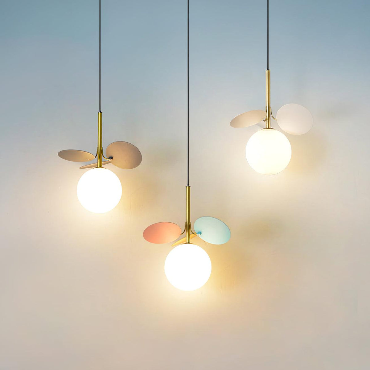 Soft Led Glow Crystal Glass Pendant Light