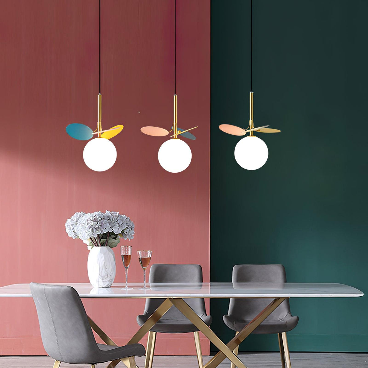 Soft Led Glow Crystal Glass Pendant Light