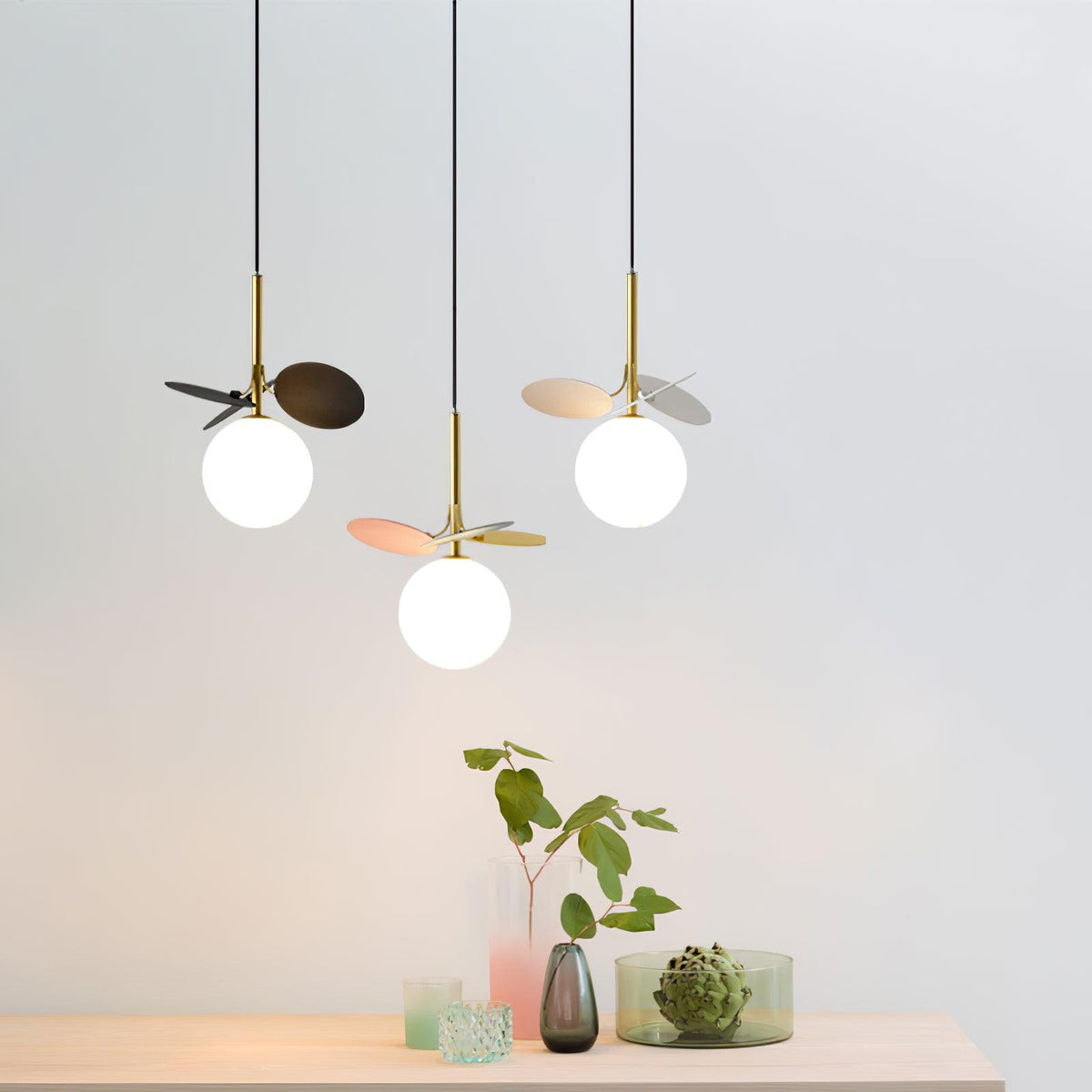 Soft Led Glow Crystal Glass Pendant Light