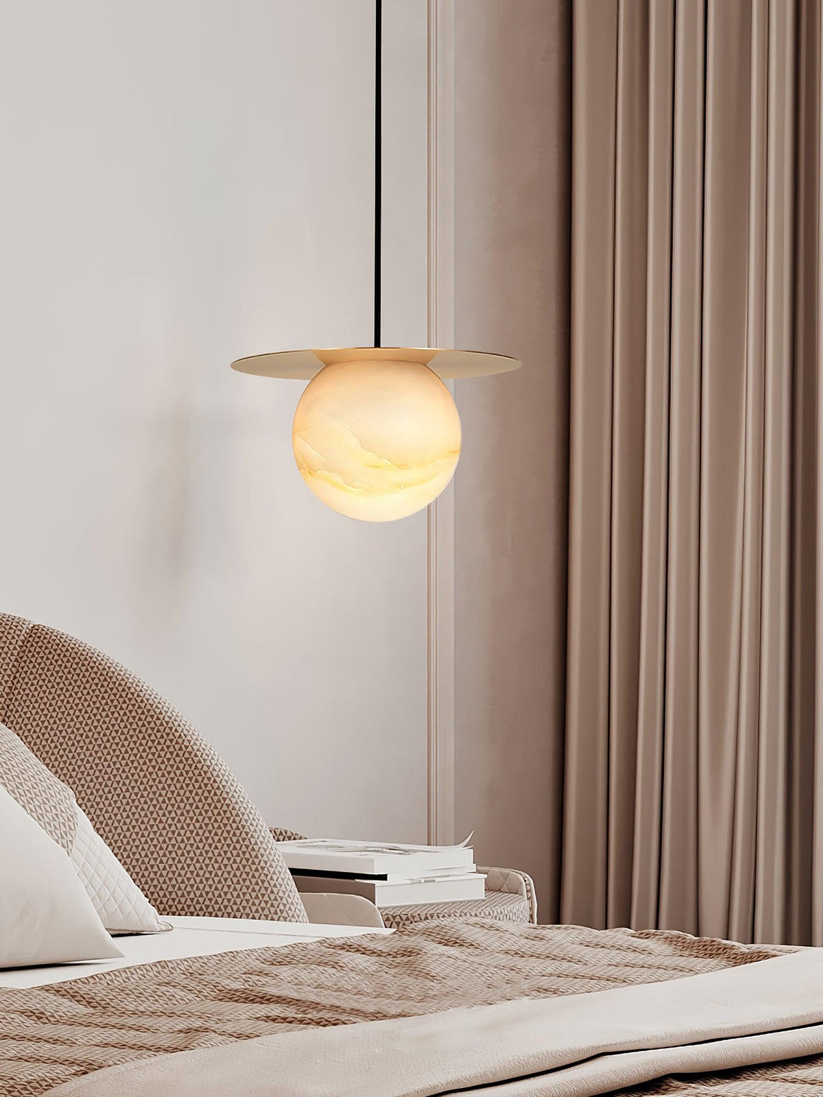 Warm Ambience Delivered by Alabaster Sphere Pendant Light