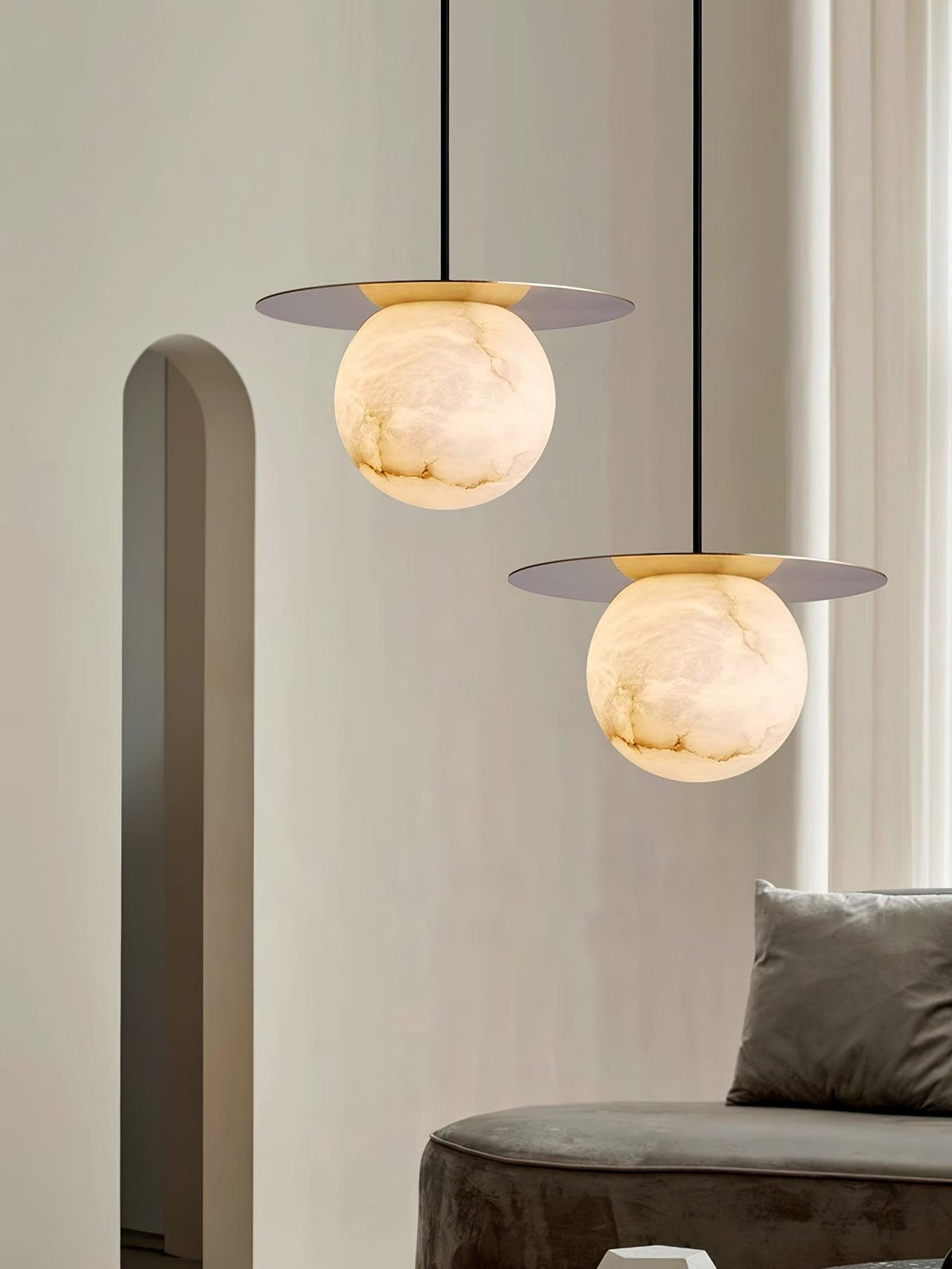 Warm Ambience Delivered by Alabaster Sphere Pendant Light