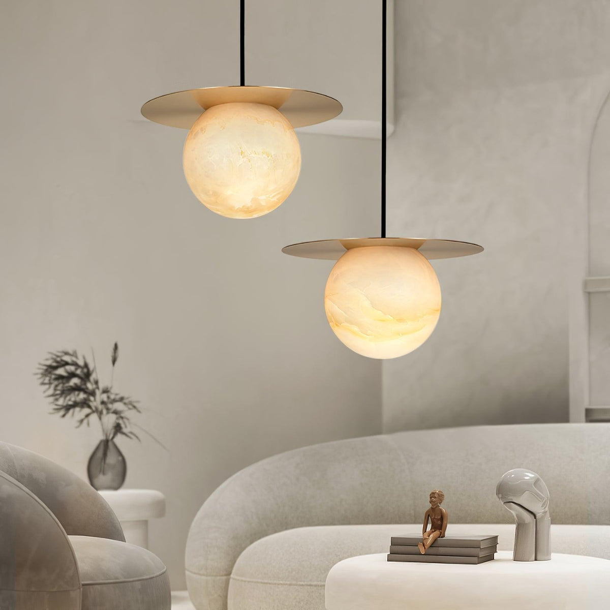 Warm Ambience Delivered by Alabaster Sphere Pendant Light
