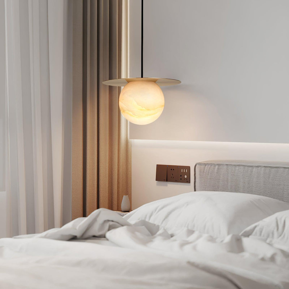 Warm Ambience Delivered by Alabaster Sphere Pendant Light