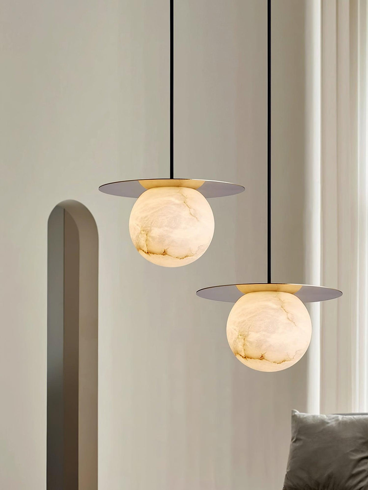 Warm Ambience Delivered by Alabaster Sphere Pendant Light