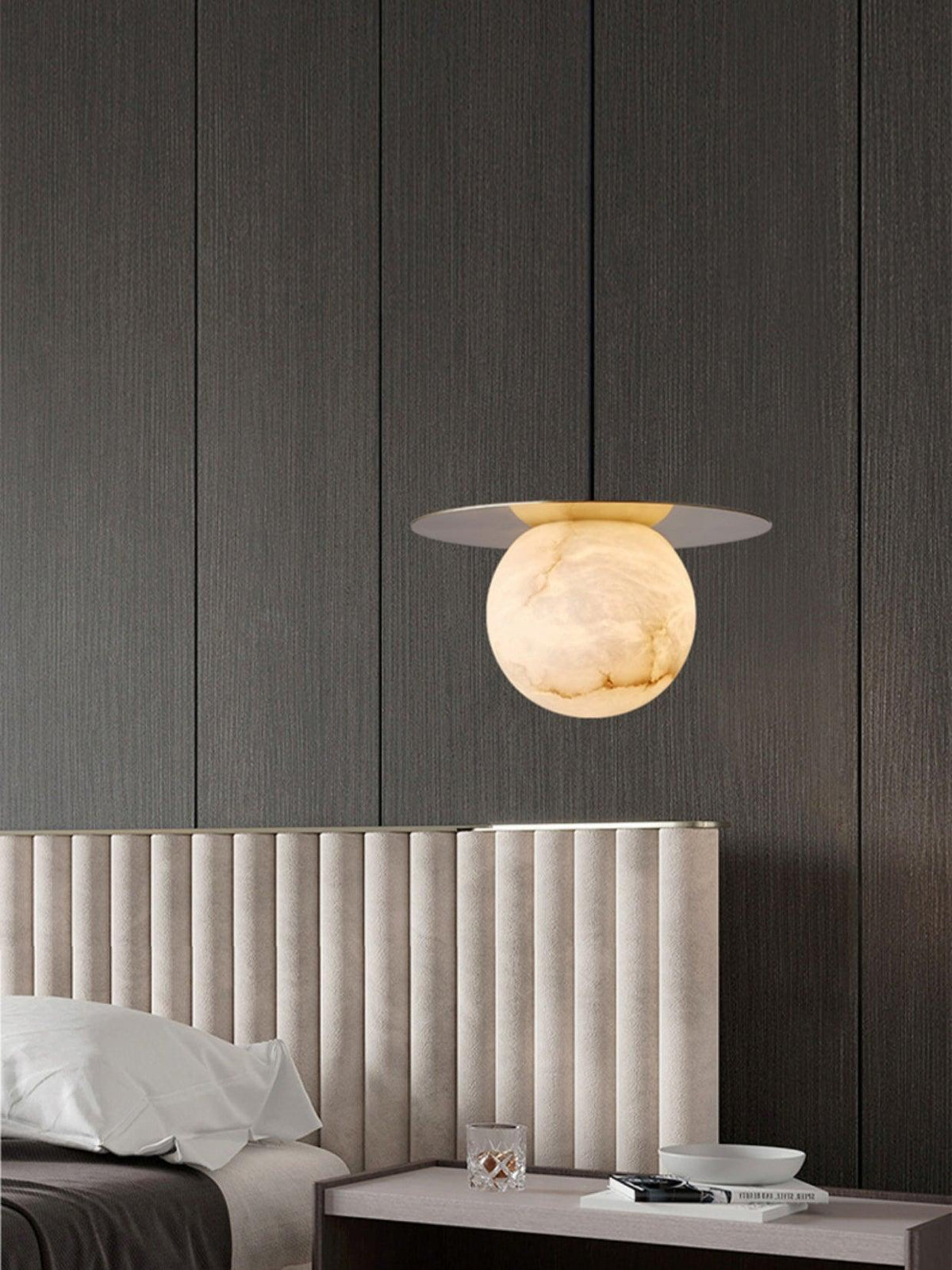 Warm Ambience Delivered by Alabaster Sphere Pendant Light