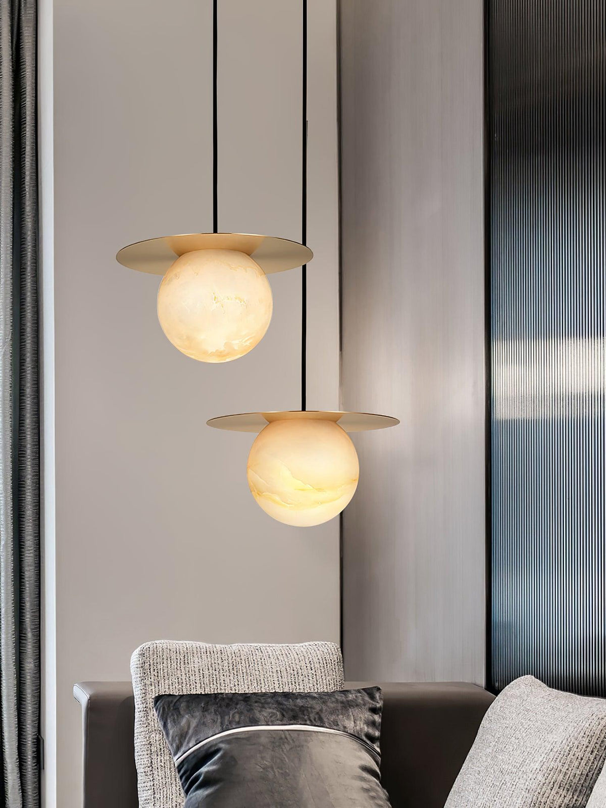 Warm Ambience Delivered by Alabaster Sphere Pendant Light