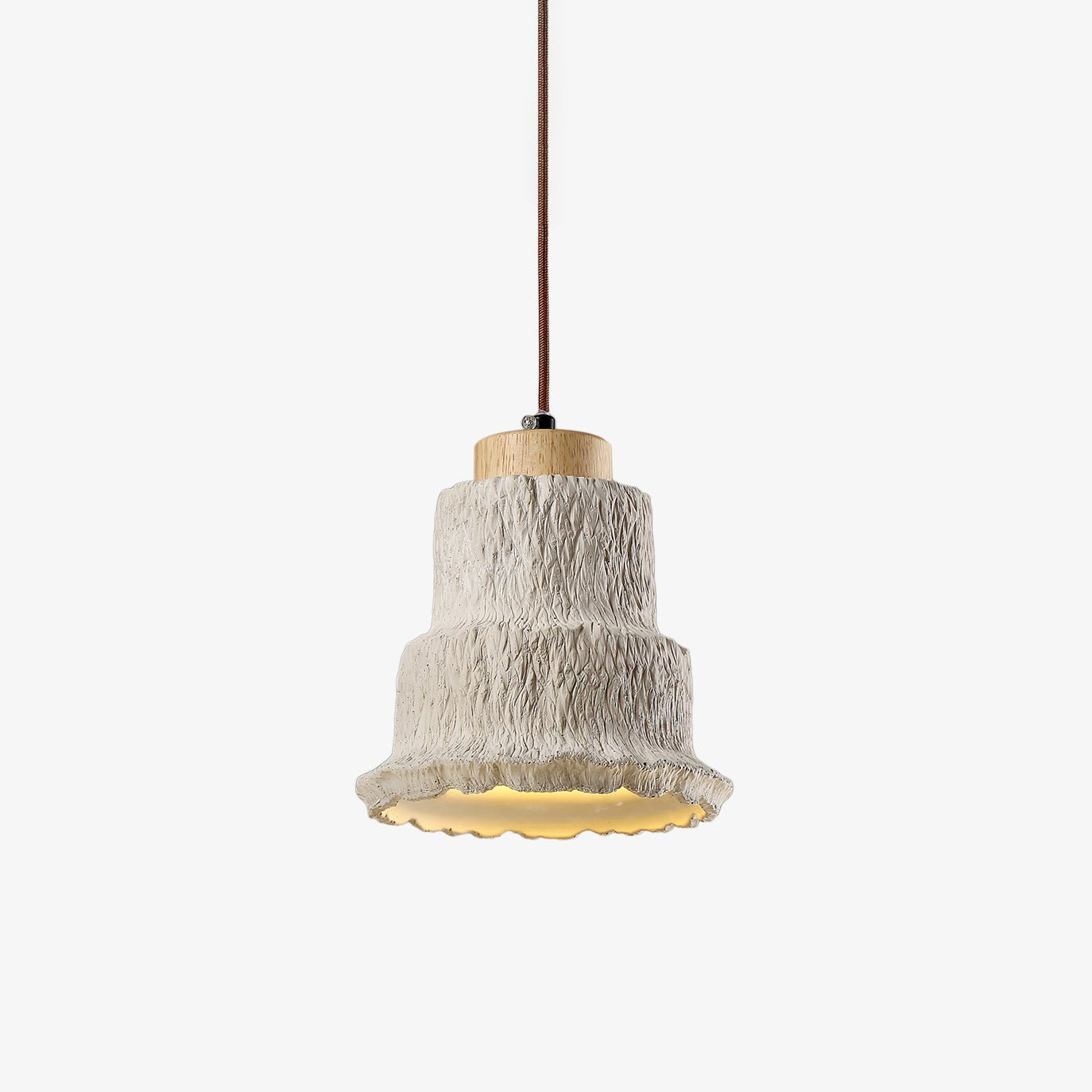 Warm Ambience Layered Travertine Pendant Light