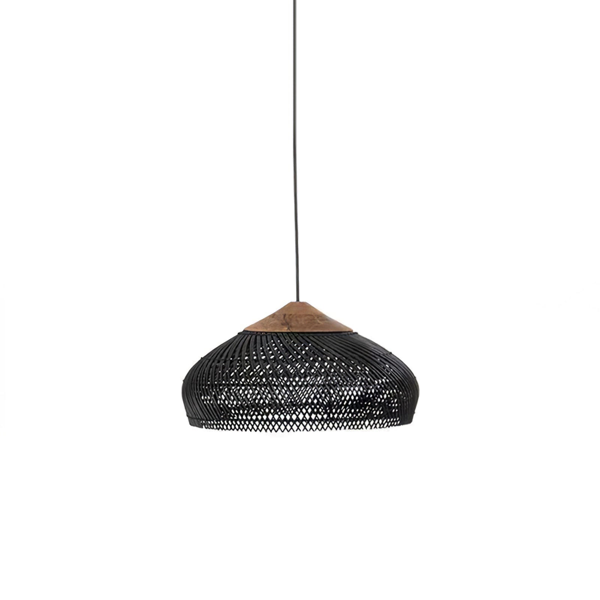 Cozy Living Room Ambience Braided Rattan Pendant Lamp