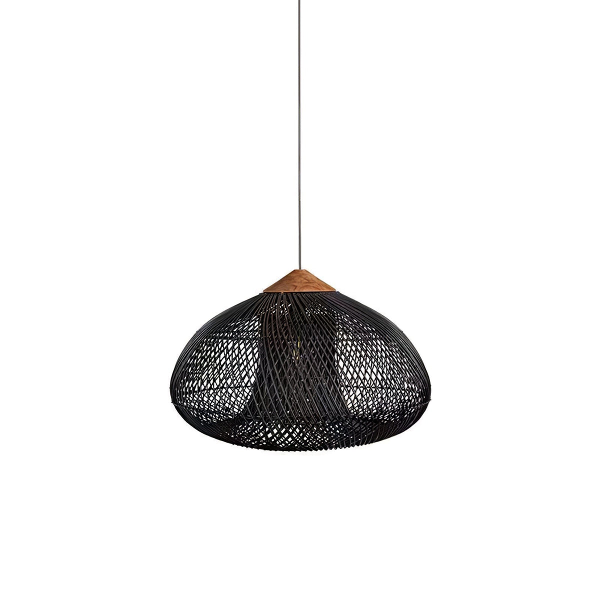 Cozy Living Room Ambience Braided Rattan Pendant Lamp