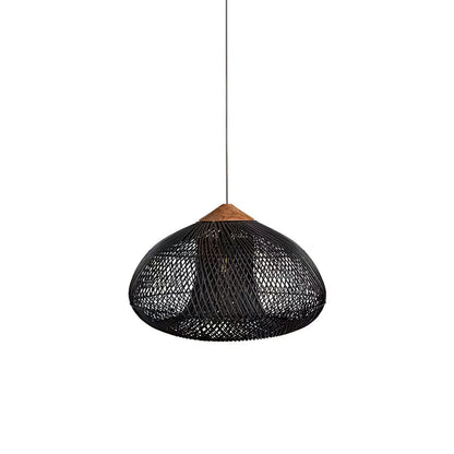 Cozy Living Room Ambience Braided Rattan Pendant Lamp