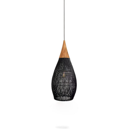 Cozy Living Room Ambience Braided Rattan Pendant Lamp
