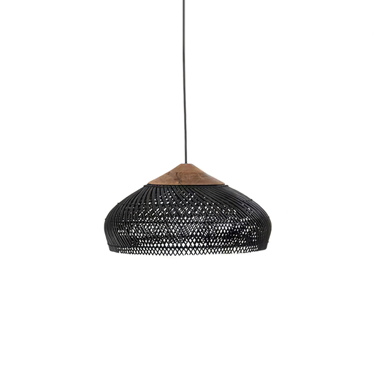 Cozy Living Room Ambience Braided Rattan Pendant Lamp