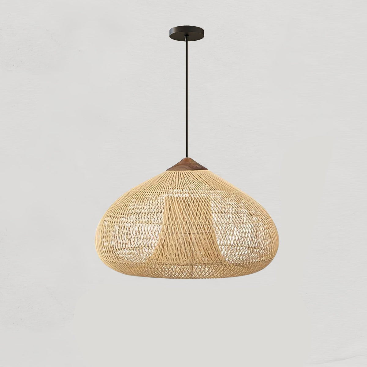 Cozy Living Room Ambience Braided Rattan Pendant Lamp
