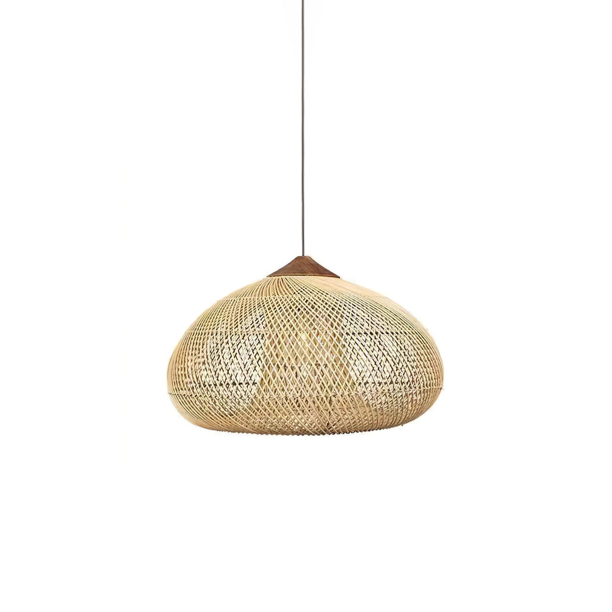 Cozy Living Room Ambience Braided Rattan Pendant Lamp