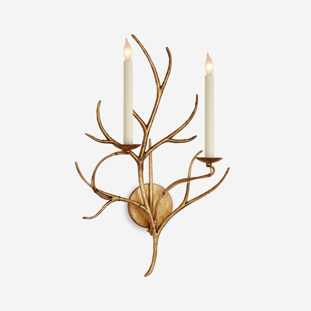 Two-Light Hardwired Candle Wall Sconce With E14 Socket