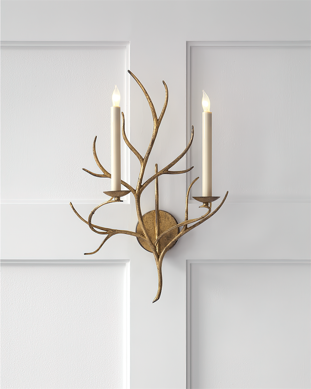 Two-Light Hardwired Candle Wall Sconce With E14 Socket