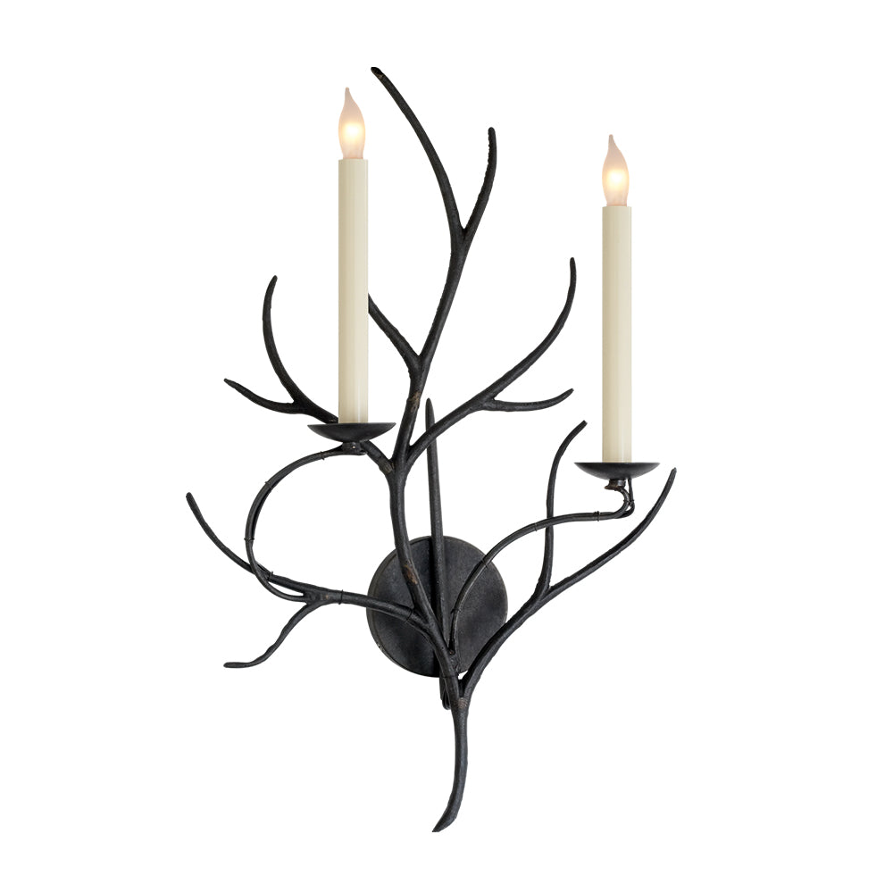 Two-Light Hardwired Candle Wall Sconce With E14 Socket