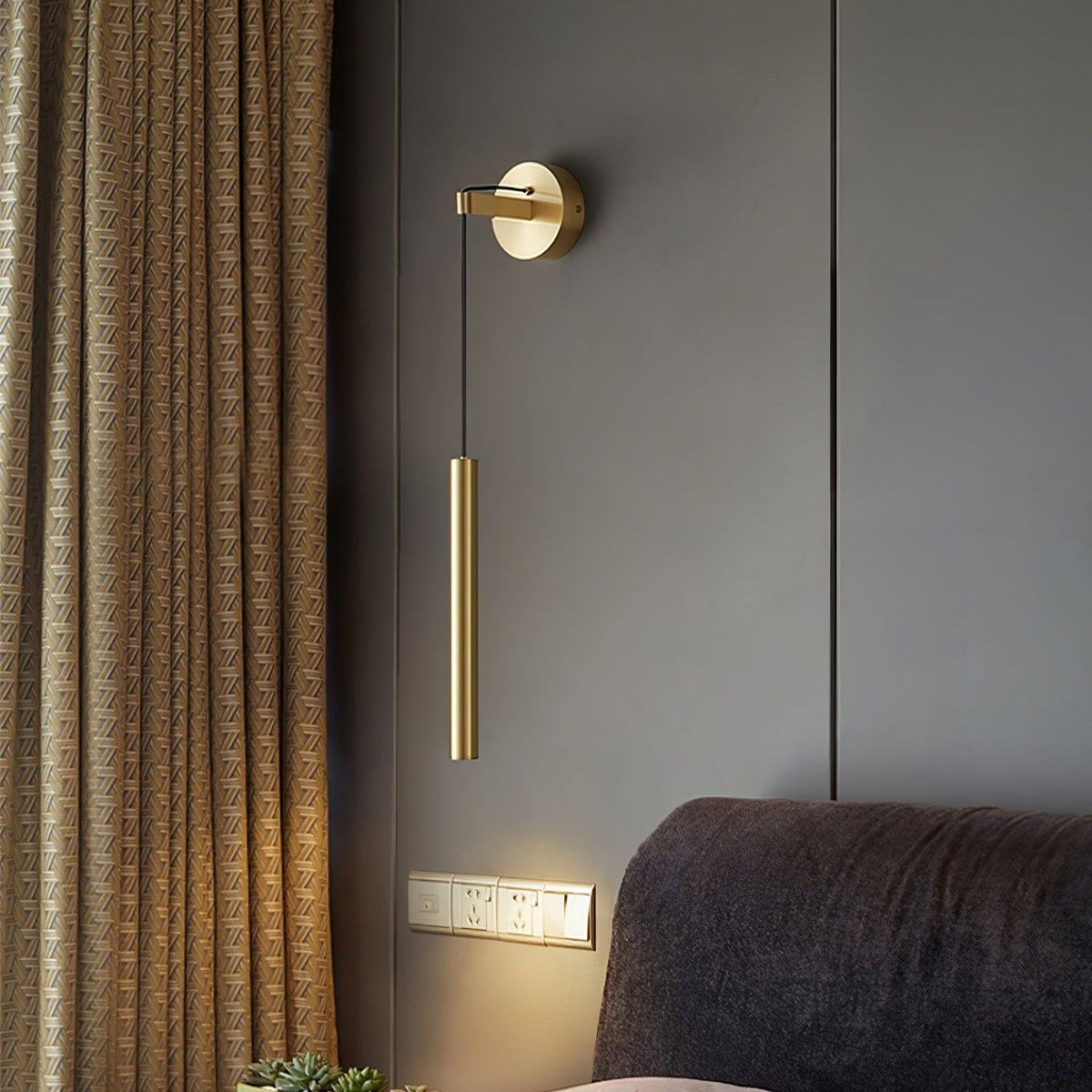 Brass Indoor Wall Minimalist Lamp for Ambience