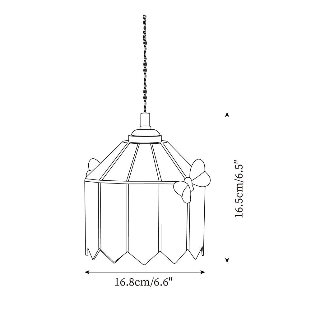 Soft Warm Glow Stained Glass Pendant Light