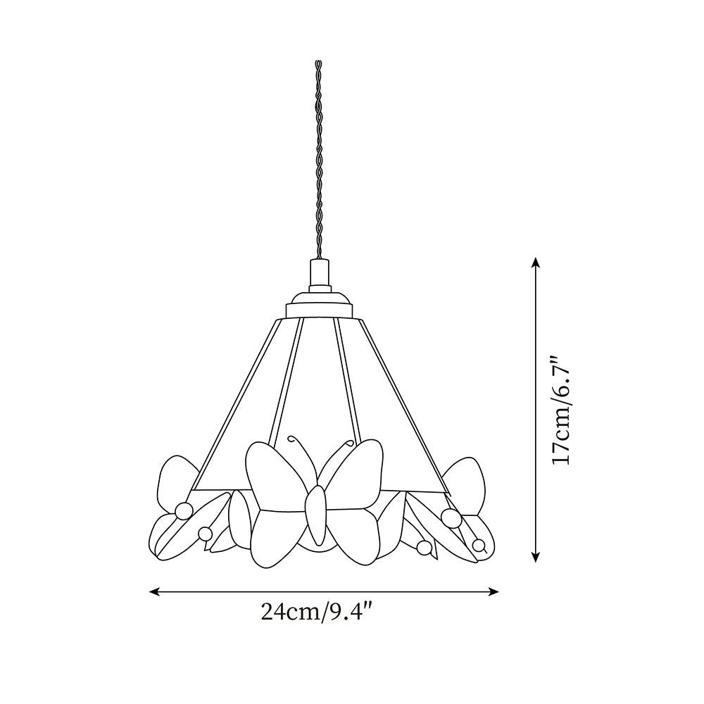Soft Warm Glow Stained Glass Pendant Light