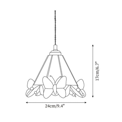 Soft Warm Glow Stained Glass Pendant Light