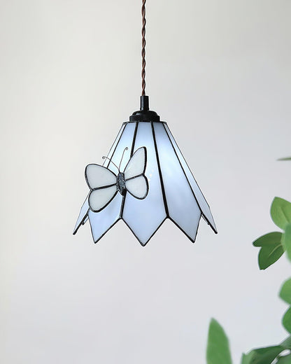 Soft Warm Glow Stained Glass Pendant Light