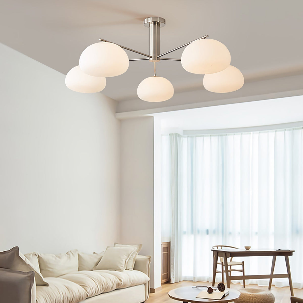 Pendant Light With Gold Nickel Finish Modern LED Glass Globe