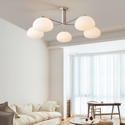 Pendant Light With Gold Nickel Finish Modern LED Glass Globe