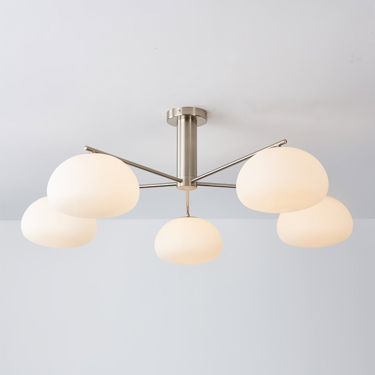 Pendant Light With Gold Nickel Finish Modern LED Glass Globe