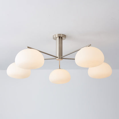 Pendant Light With Gold Nickel Finish Modern LED Glass Globe