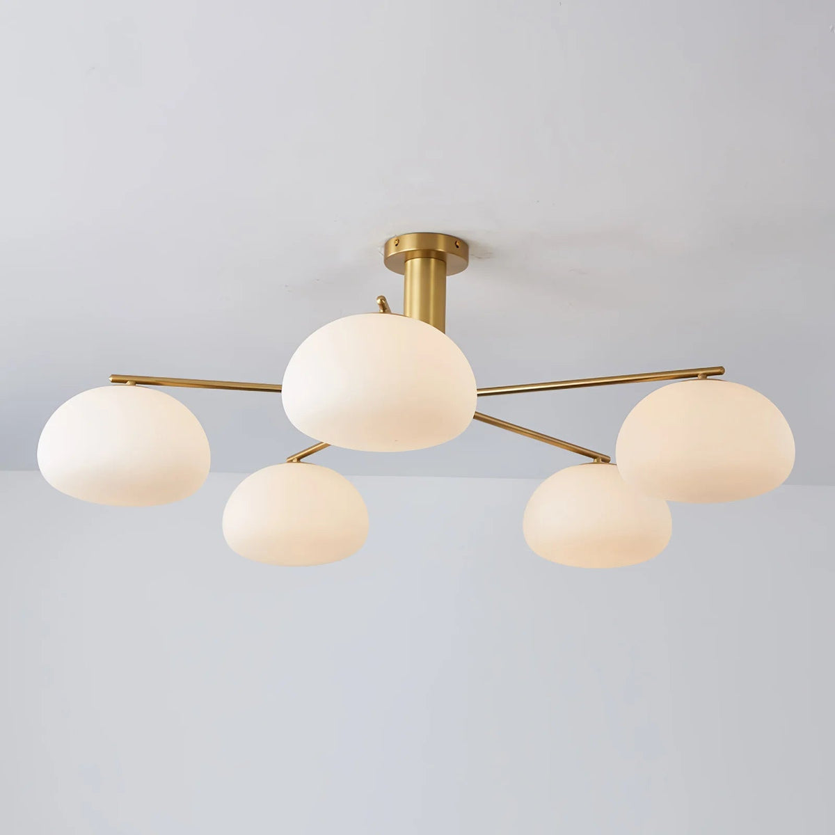 Pendant Light With Gold Nickel Finish Modern LED Glass Globe