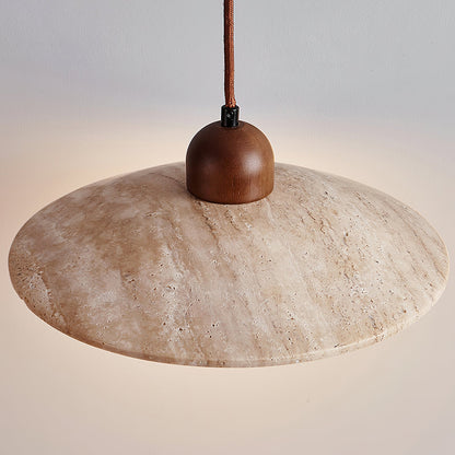 Minimalist Design Travertine Glass Pendant Lamp