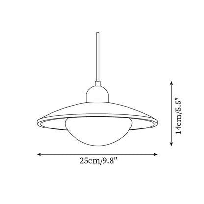 Minimalist Design Travertine Glass Pendant Lamp