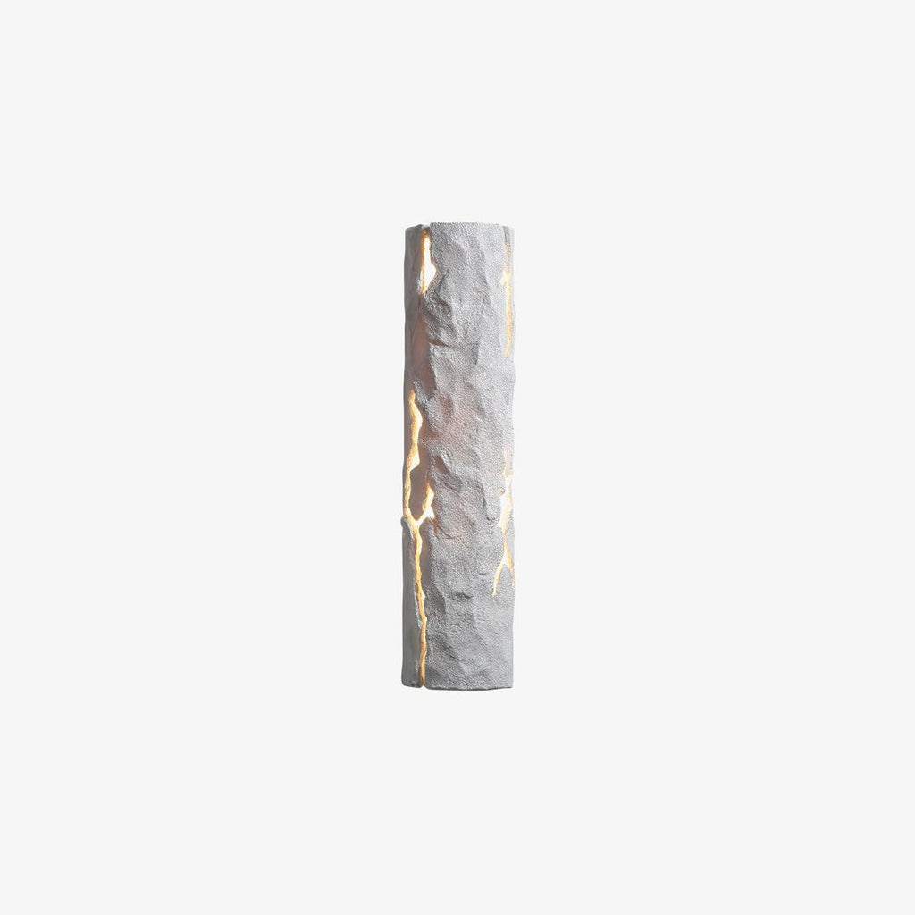 Textured Bark White Wall Light