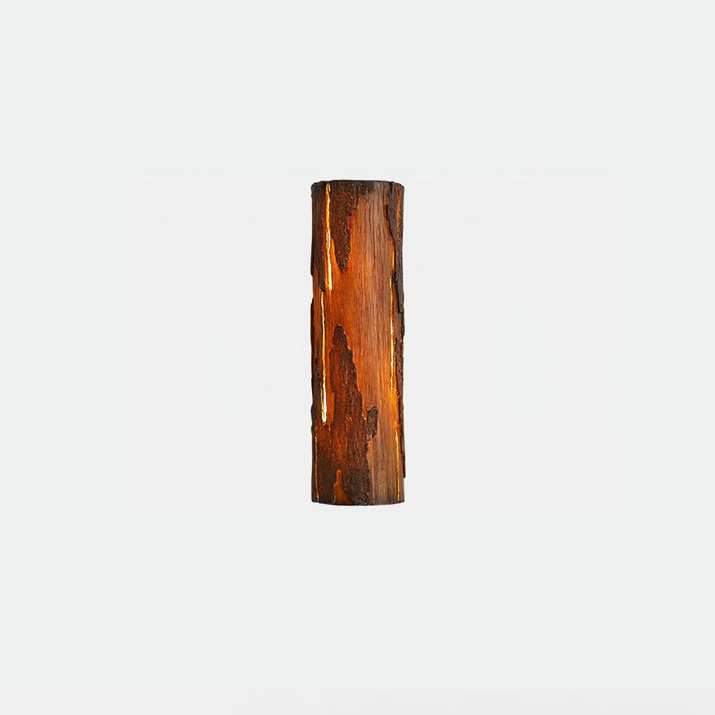 Textured Bark White Wall Light