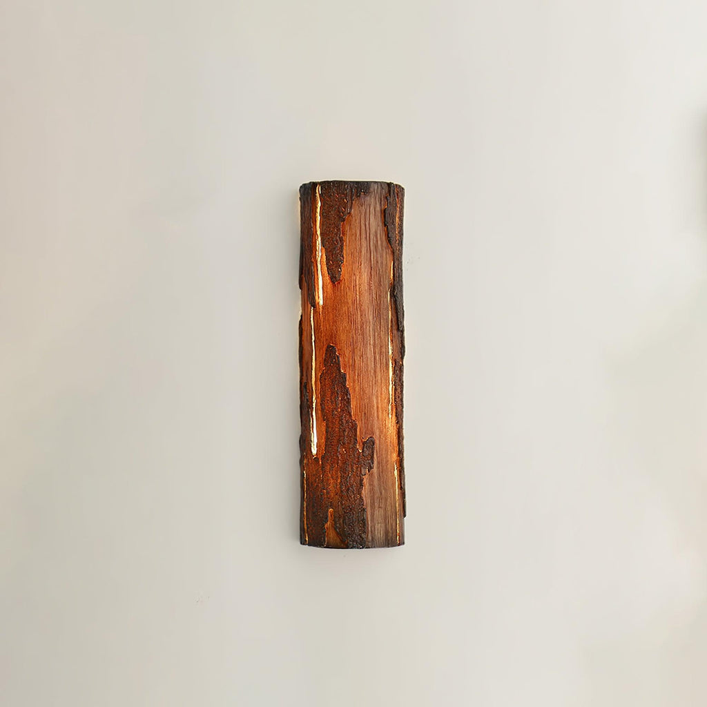 Textured Bark White Wall Light