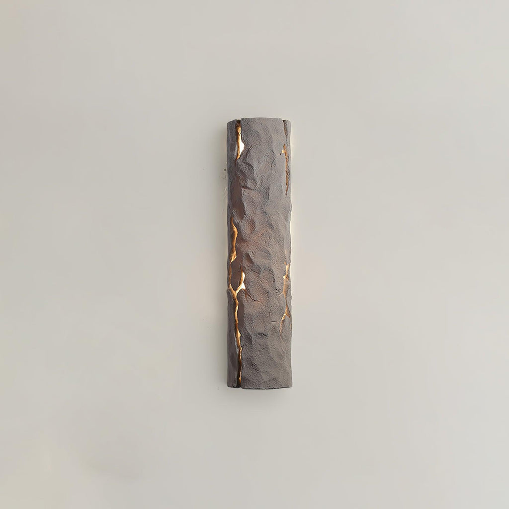 Textured Bark White Wall Light