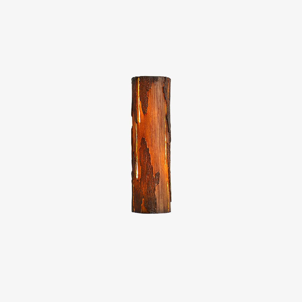 Textured Bark White Wall Light