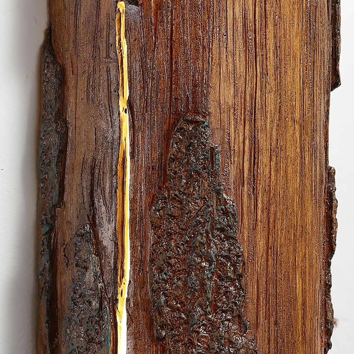 Textured Bark White Wall Light