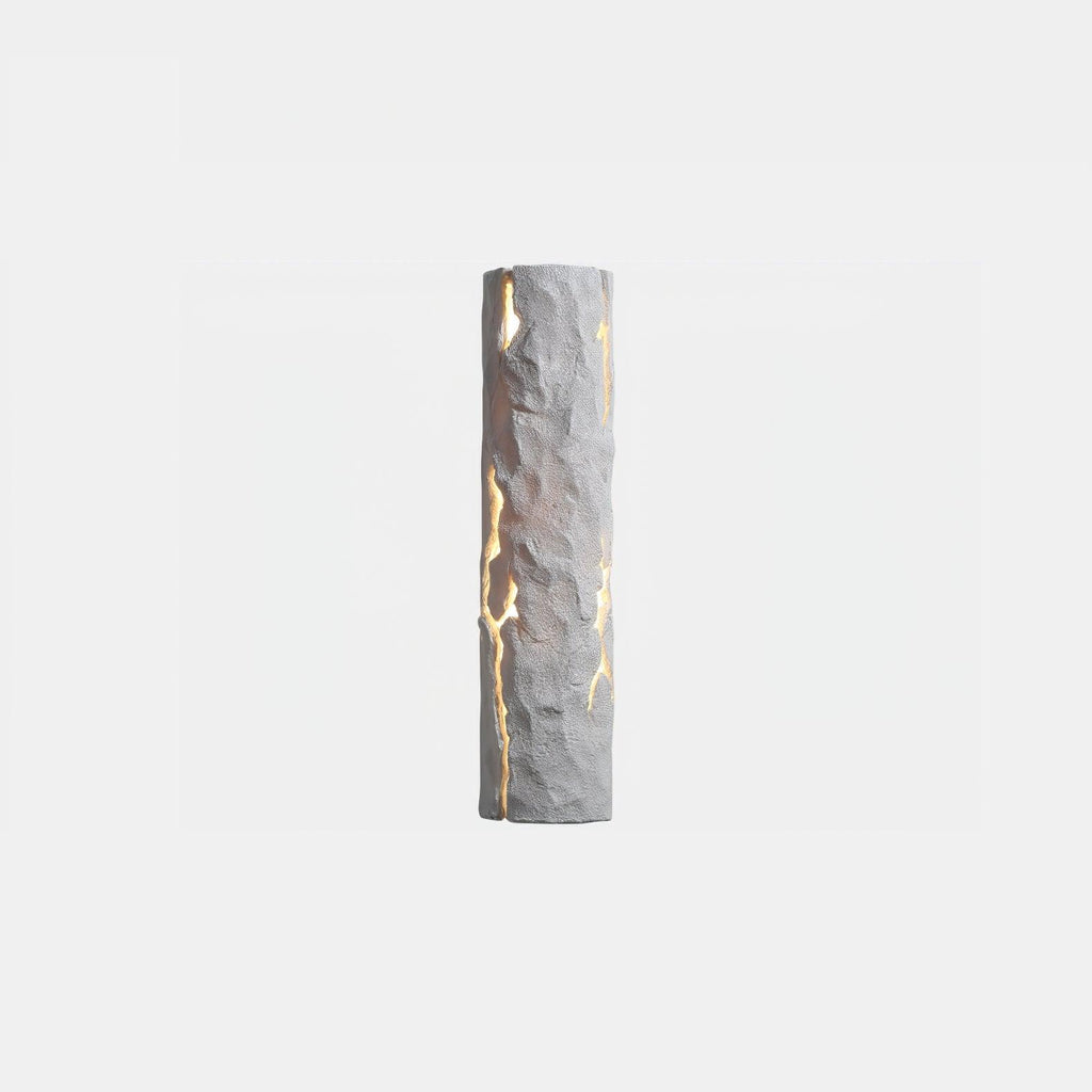 Textured Bark White Wall Light
