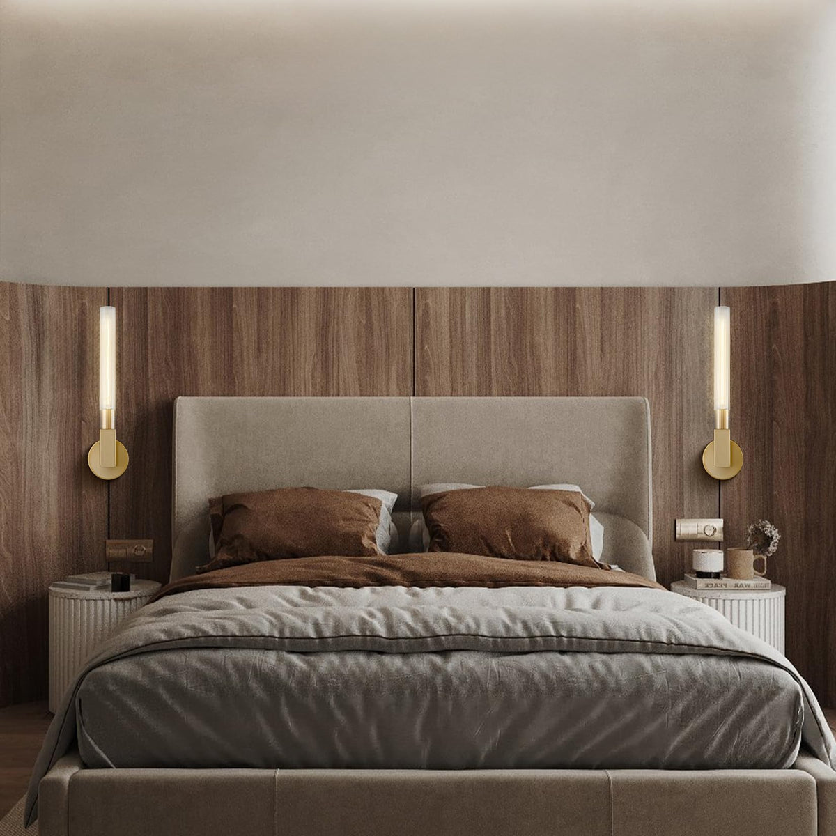 Lamp For Bedroom And Dining Mid Century Glass Brass Wall