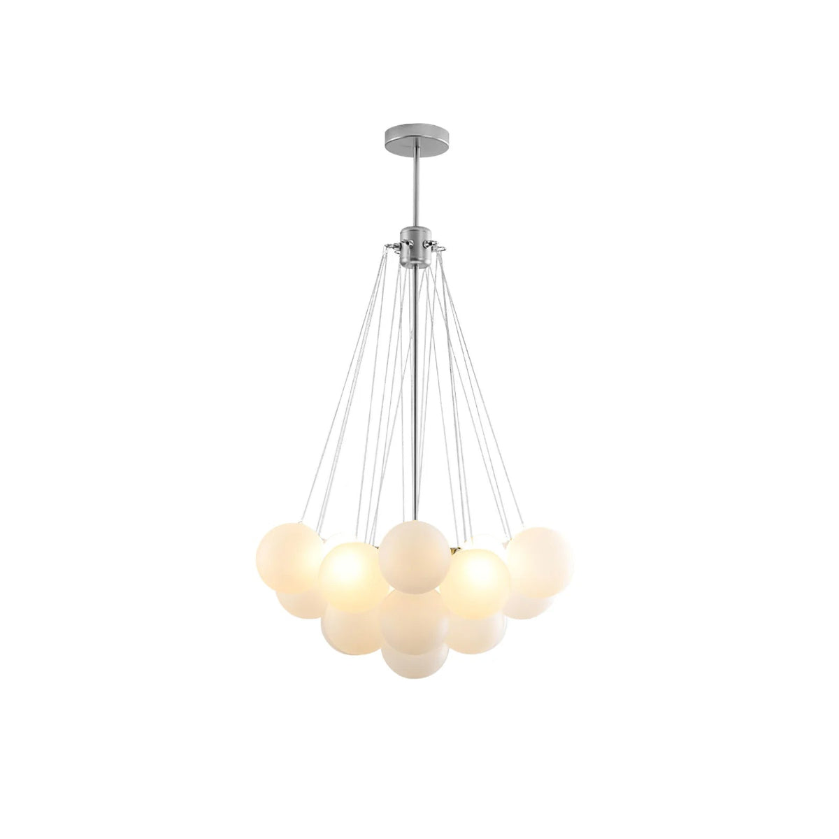 Warm Ambient Glow Frosted Glass Orbs Pendant Light