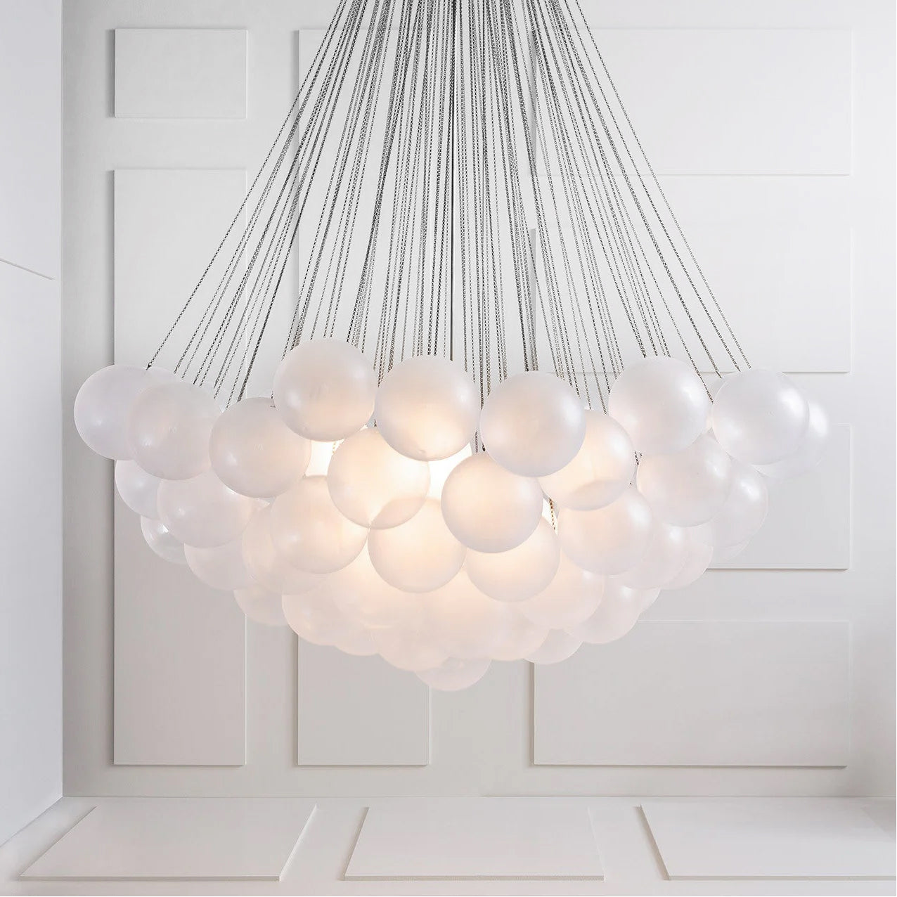 Warm Ambient Glow Frosted Glass Orbs Pendant Light