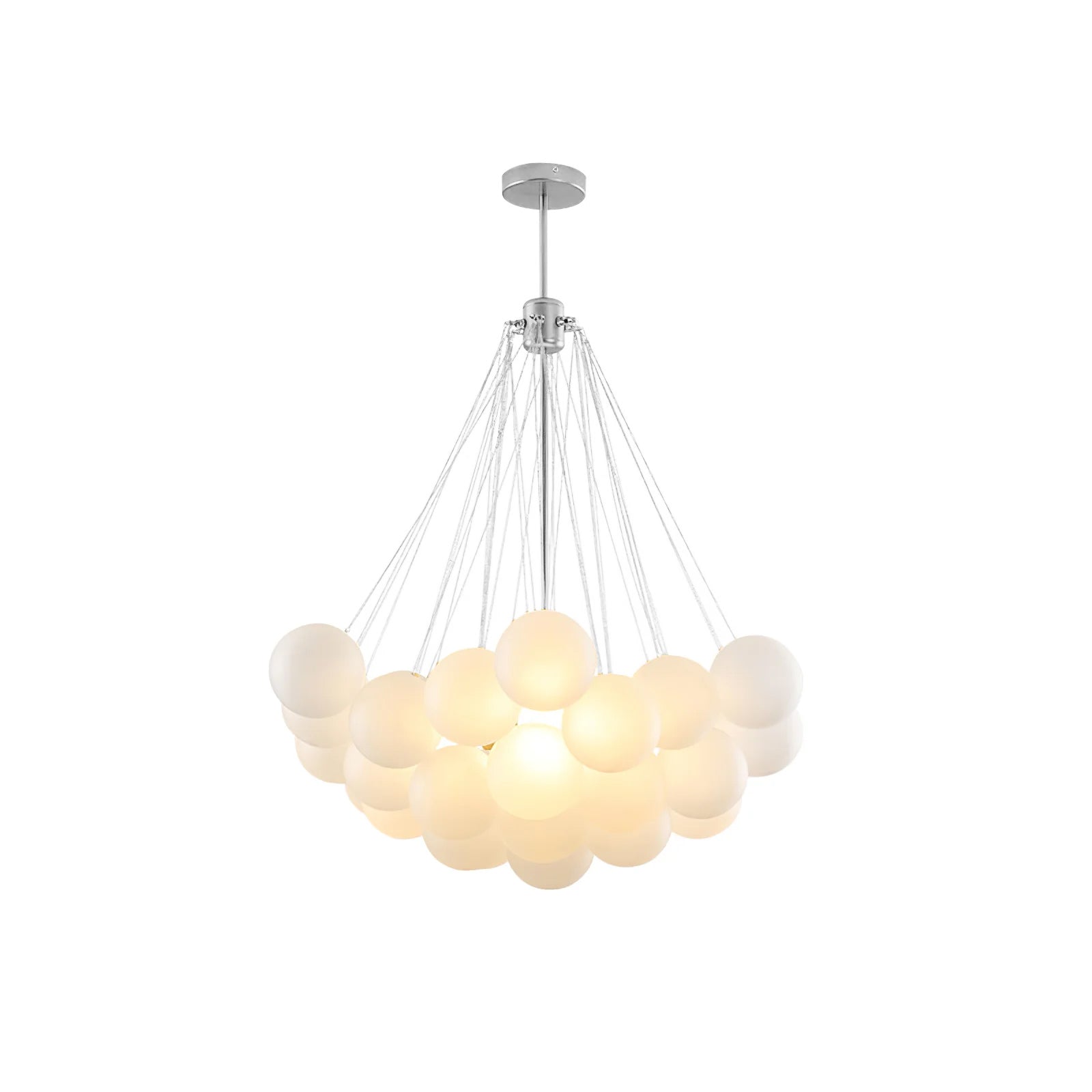 Warm Ambient Glow Frosted Glass Orbs Pendant Light