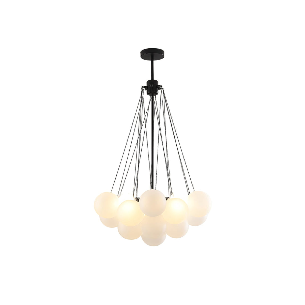 Warm Ambient Glow Frosted Glass Orbs Pendant Light