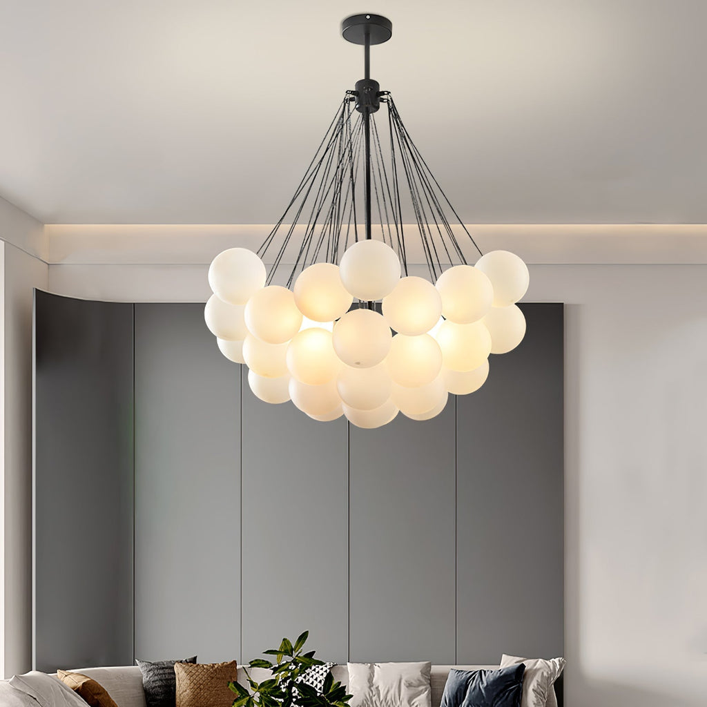 Warm Ambient Glow Frosted Glass Orbs Pendant Light