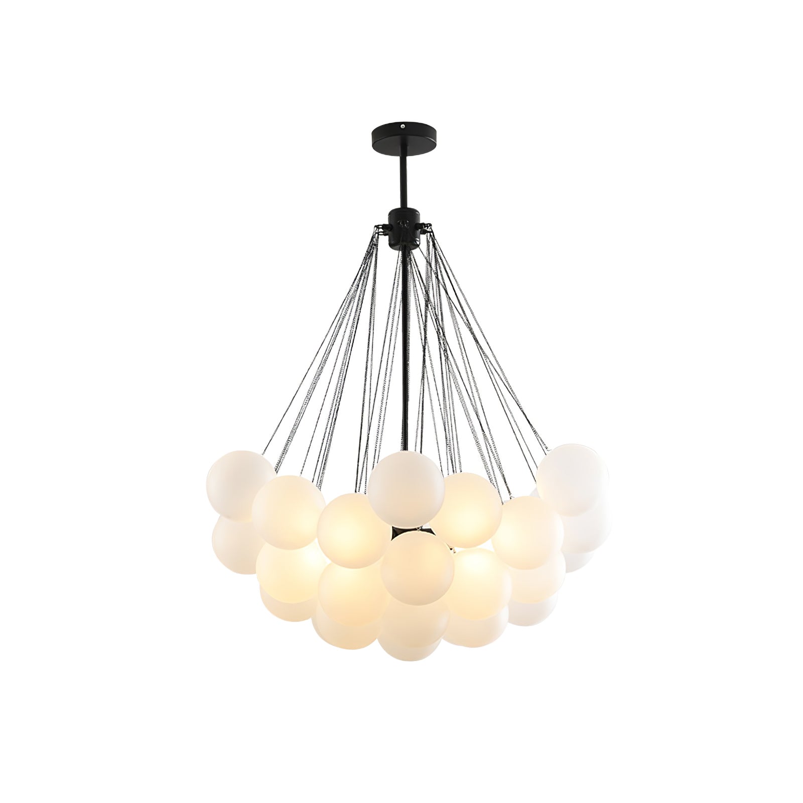 Warm Ambient Glow Frosted Glass Orbs Pendant Light