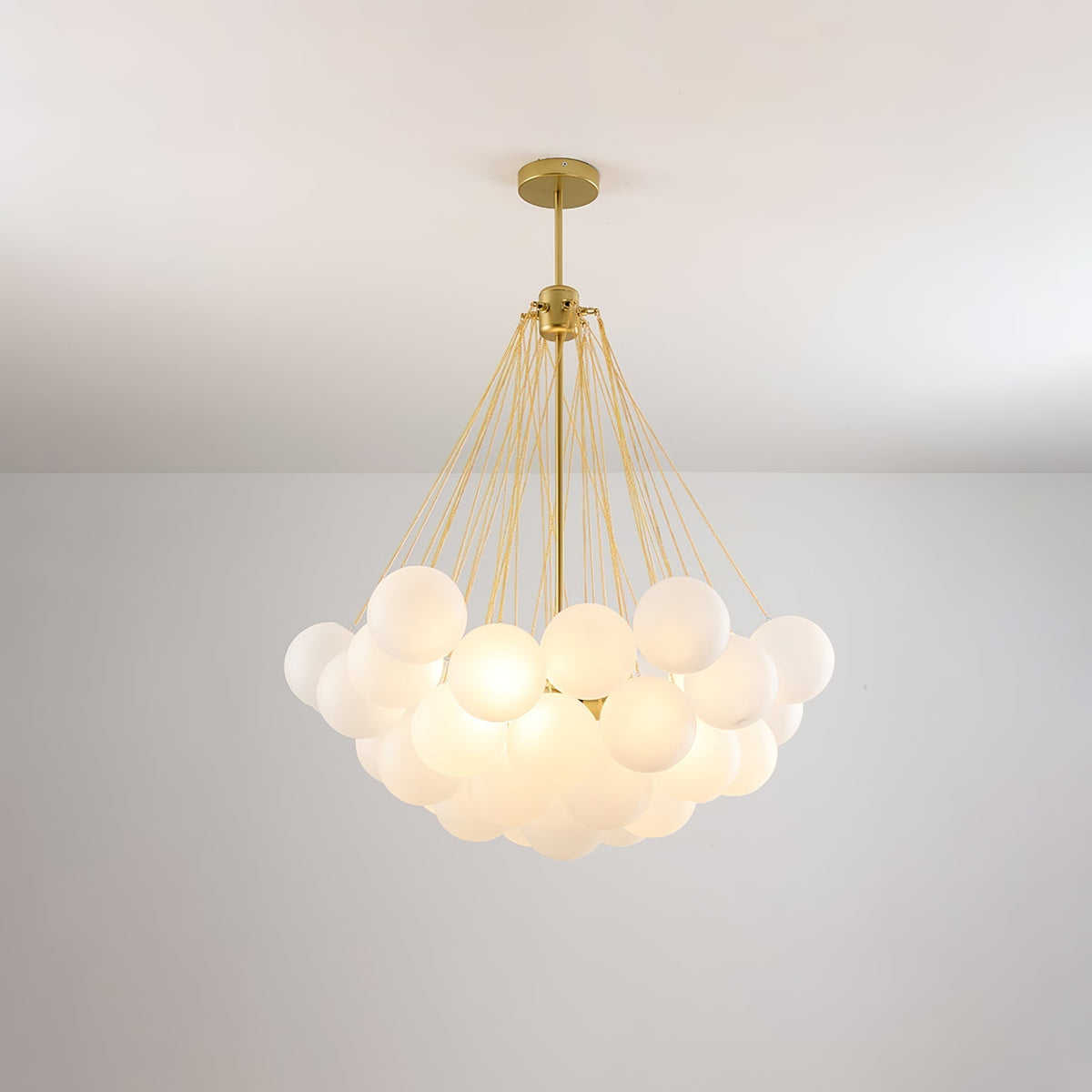 Warm Ambient Glow Frosted Glass Orbs Pendant Light