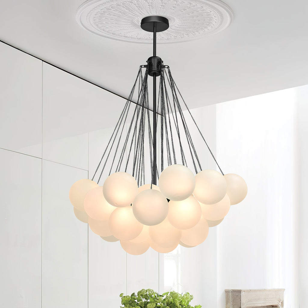 Warm Ambient Glow Frosted Glass Orbs Pendant Light